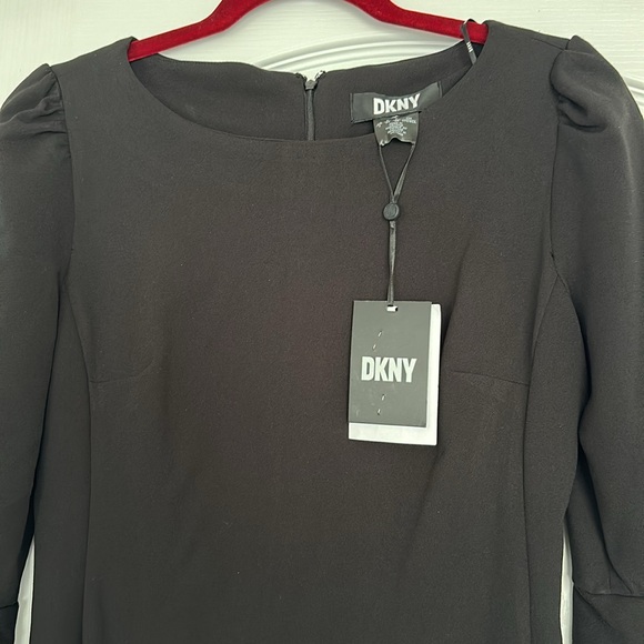 DKNY Black 3/4-Sleeve Tulip-Cuff Sheath Dress NWT - Picture 11 of 11